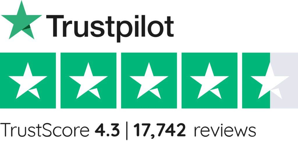 Trustpilot "Excellent" score logo